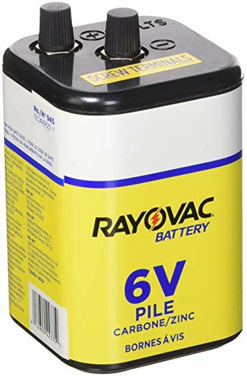 RAYOVAC 945R4 6 VOLT SCREW TOP BATTERY