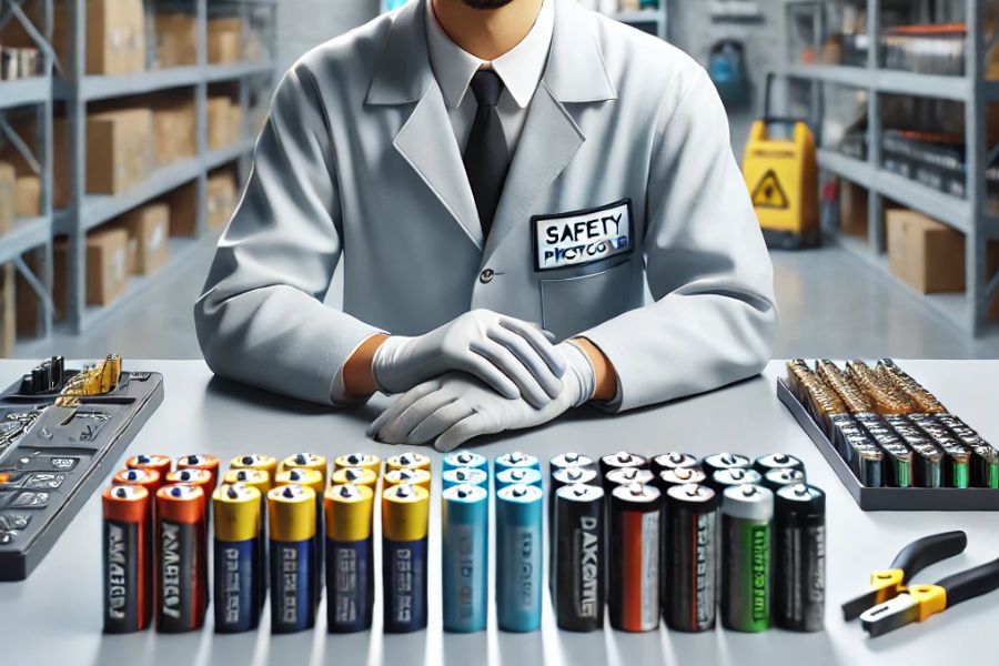 Moving from storage to the active handling of batteries, safety is a paramount concern.