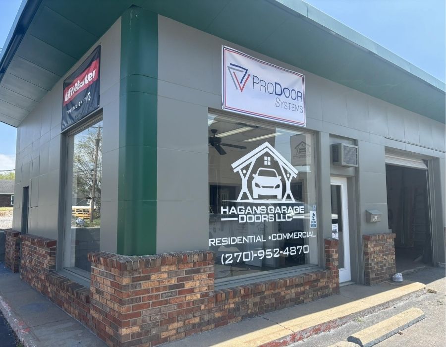 hagans garage door outside office view